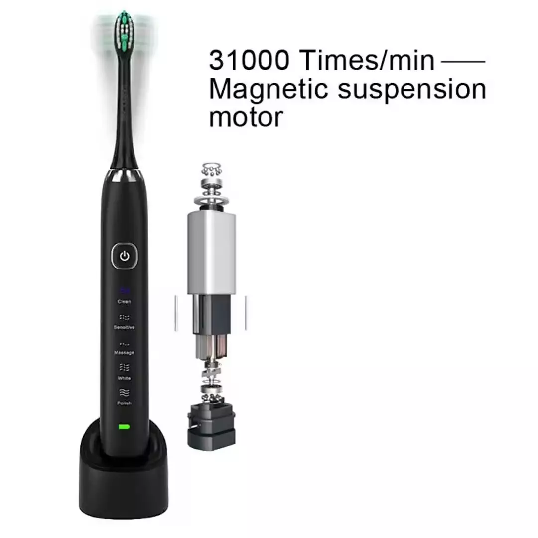 แปรงสีฟันไฟฟ้าโซนิคแบบชาร์จไฟได้อัจฉริยะ กันน้ำระดับ IPX7