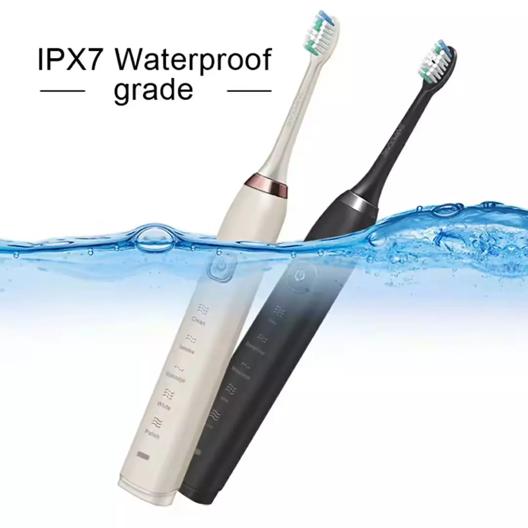 แปรงสีฟันไฟฟ้าโซนิคแบบชาร์จไฟได้อัจฉริยะ กันน้ำระดับ IPX7