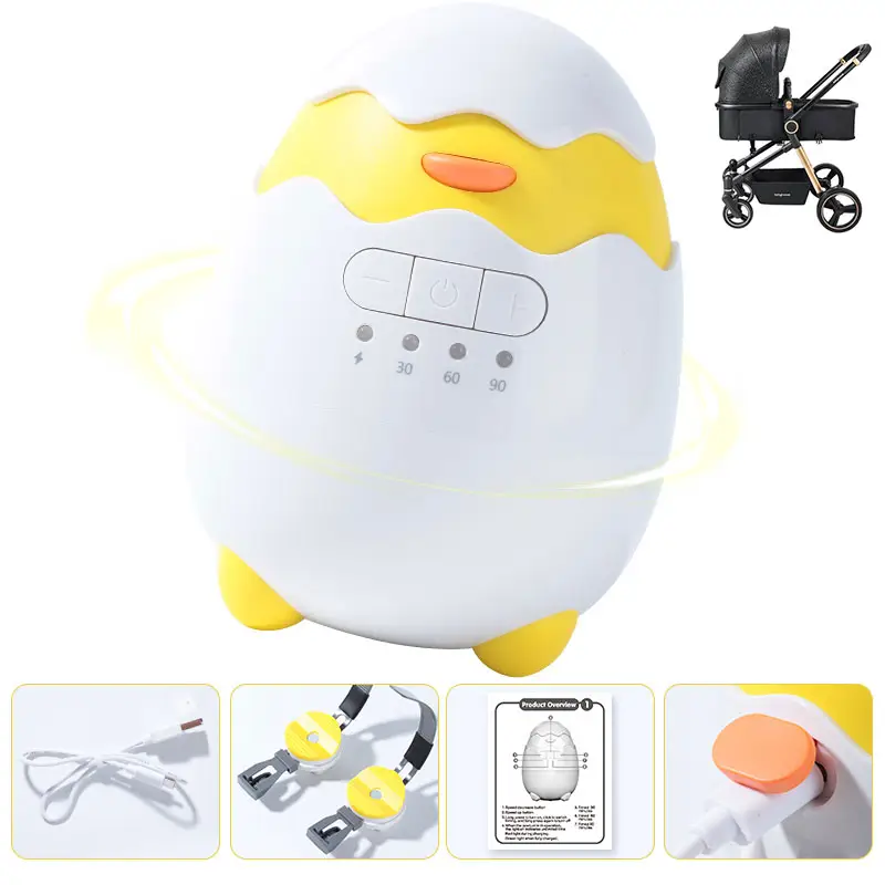 Portable Rechargeable Rocker  Baby Sleep Aid Gently Rocks Adjustable Speed with 60-Minute Timer