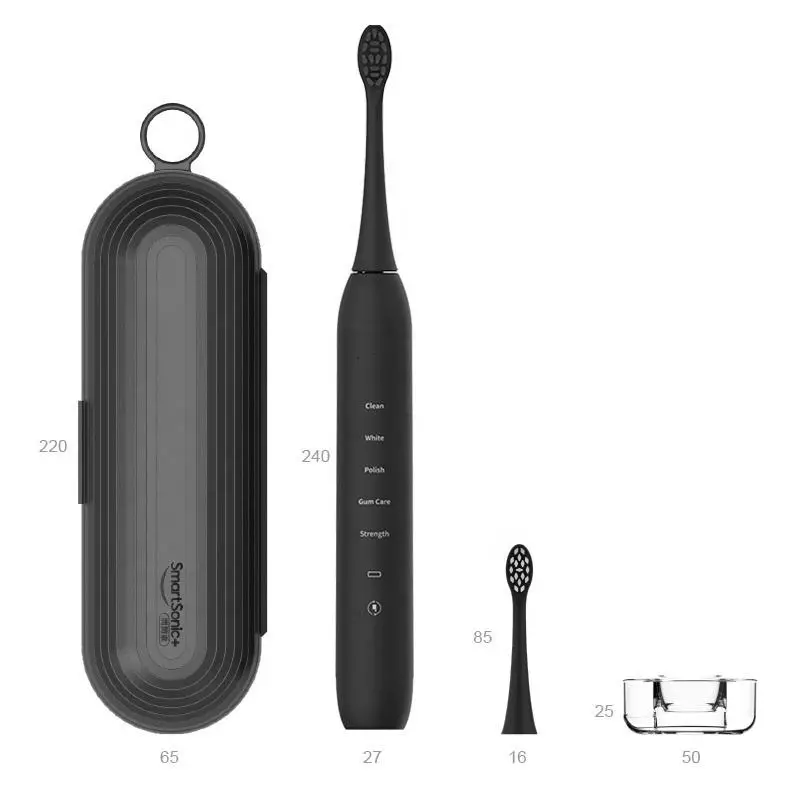 แปรงสีฟันไฟฟ้าแบบไร้เสียง Smart Sonic Whitening Dupont Soft Brush