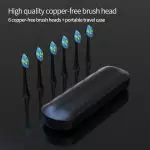 แปรงสีฟันโซนิคแบบชาร์จไฟ USB แบบกำหนดเองพร้อมตัวตั้งเวลาอัจฉริยะ ชาร์จเร็วพร้อมที่ยึด